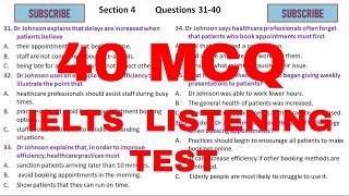 IELTS listening MCQ practice test
