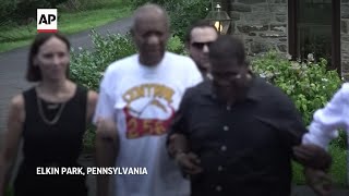 Cosby cheered by supporters after prison release