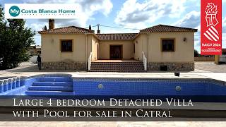 CS2133 Large 4 bedroom detached villa with pool for sale in catral