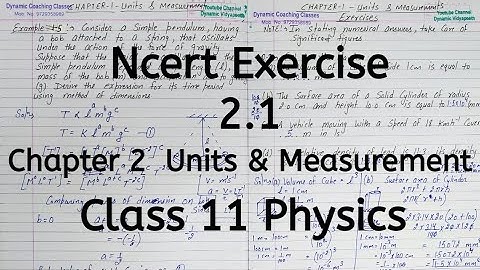 Ncert Exercise 1.1 | Chapter 1 | Units and Measurement | Class 11 Physics