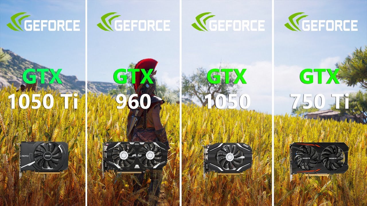 GTX vs GTX 960 vs GTX 1050 vs 750 Ti Test 7 Games - YouTube