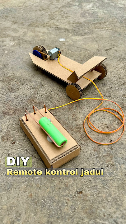 Diy kreatif mobil kardus dengan remot kabel. Cable remote cardboard car #diy #toys #mainan #creative