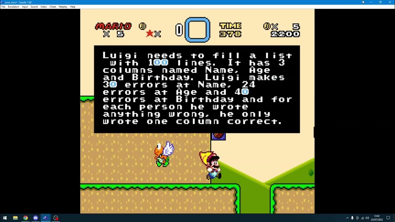 Super Mario World Mathematics Edition Example Mathematics Problem 12