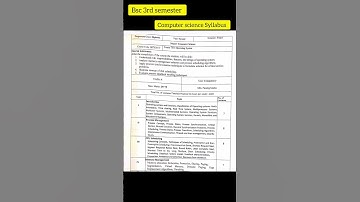 Bsc 3rd semester computer science new syllabus 2025|bsc 3rd semester cs syllabus #bsccomputerscience