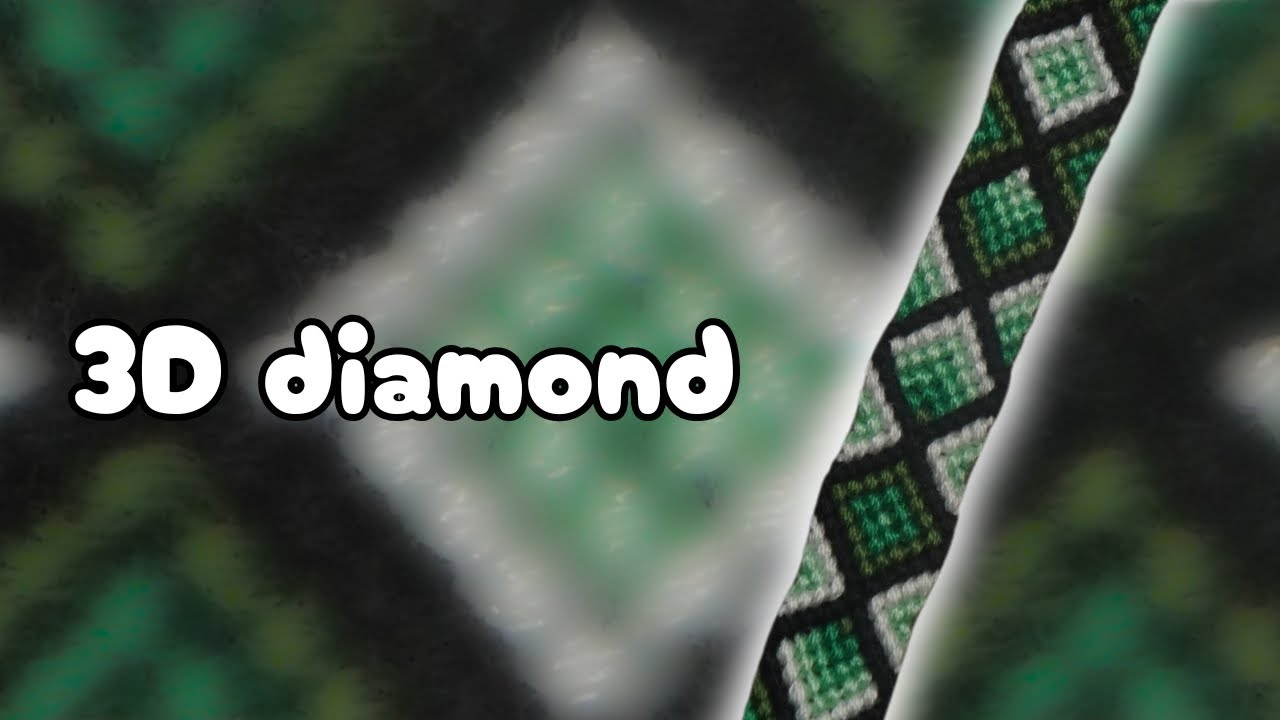 3D Diamond Friendship Bracelet Tutorial - YouTube