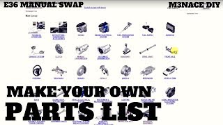 Use RealOEM to Create Your Own Parts List: E36 Manual Swap