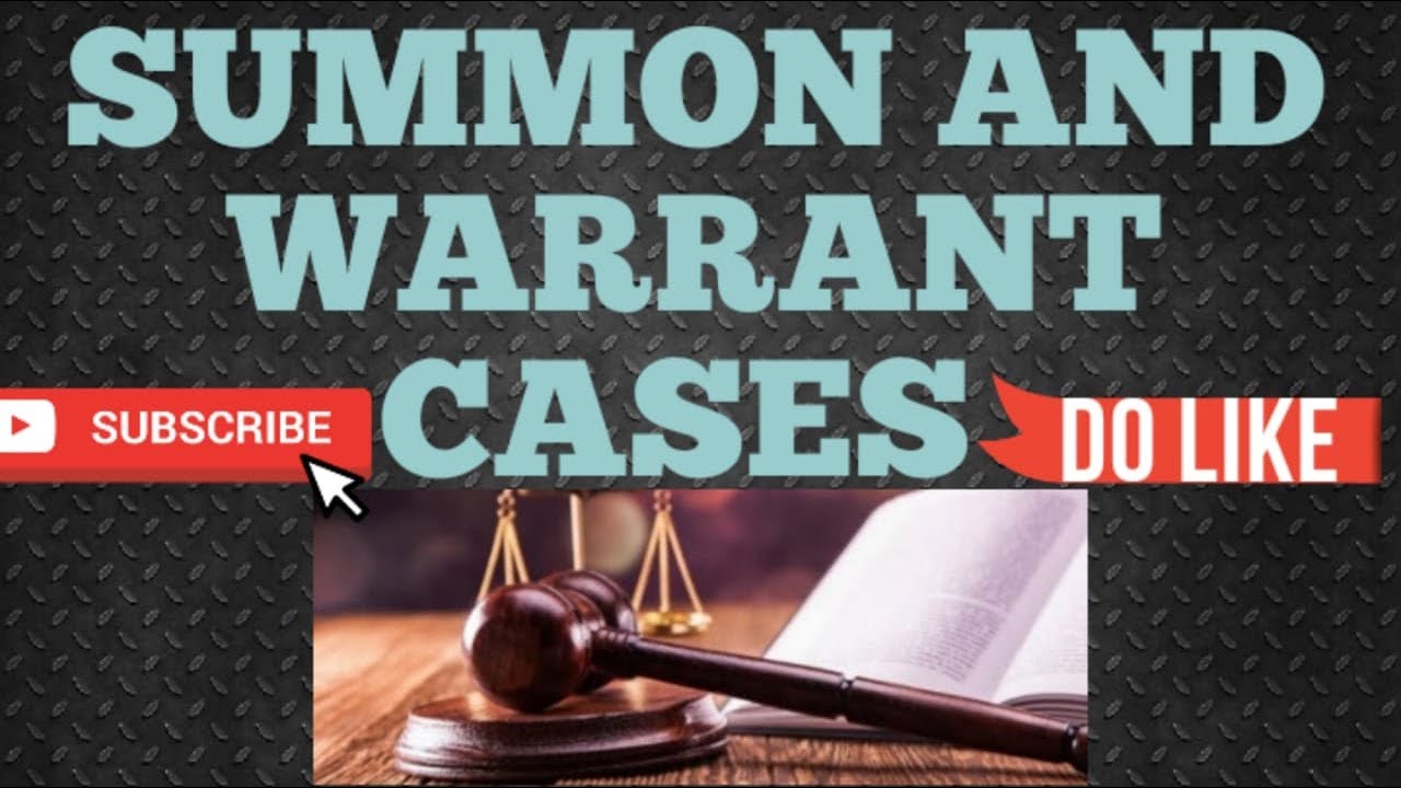 Summon And Warrant Cases Crpc LawLearners YouTube