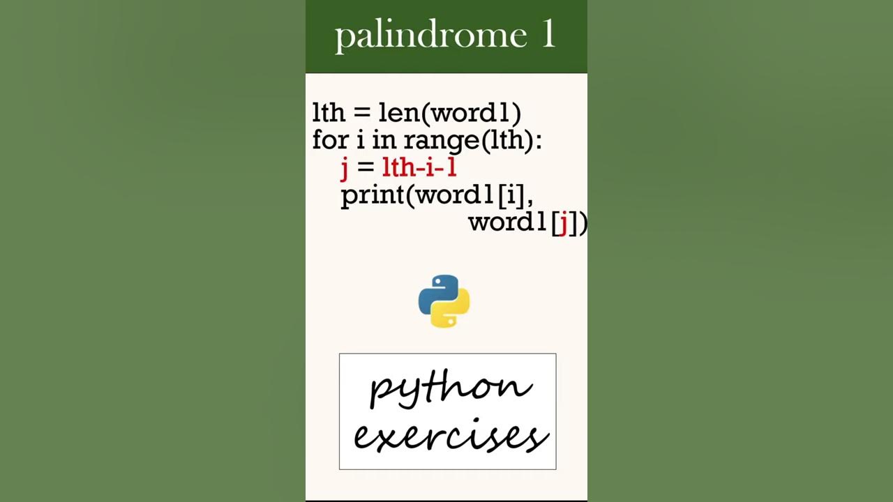Palindrome | Simple Tutorial | #Shorts - YouTube