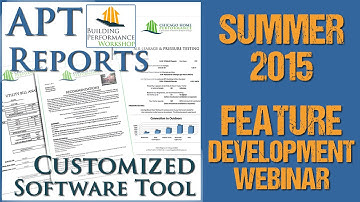 APT Reports Feature Development + Support Webinar: SUMMER 2015