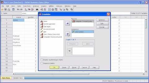 1.6 Cross tabulation: PASW (SPSS) Statistics v.17