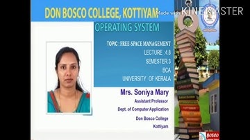 LECTURE 4.8--OPERATING SYSTEM--MODULE 4 : FILE MANAGEMENT--BCA  SEMESTER 3