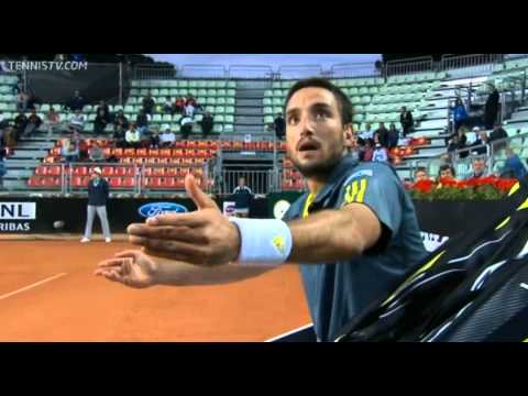 Viktor Troicki goes crazy in Rome while playing Ernests Gulbis