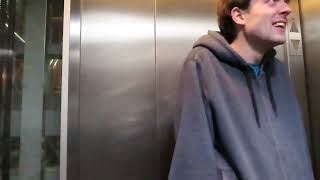 HARASSED!!! By A Nasty Security Guard On Schindler Hydraulic Elevators At Grand MetroLink Station