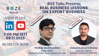 Celebrity How to Start an Export Business - Learn with BIZE Talks #exports #startup #bize #bizeindia Wealth