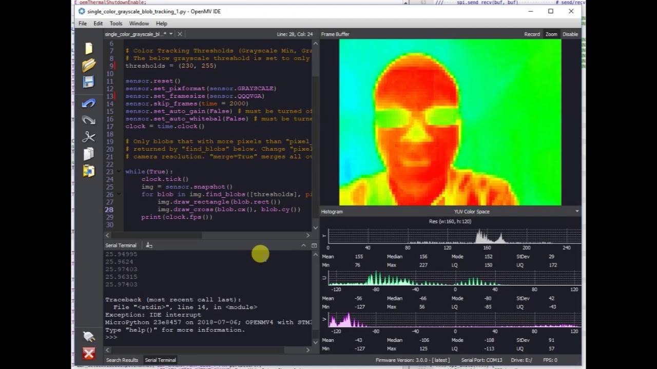 FLIR Lepton 1/2/3 on the OpenMV Cam H7
