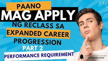 Paano mag apply ng reclassification sa ECP  Part 2 Basic Performance Requirement