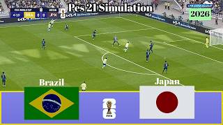 Brasilien vs. Japan | Weltmeisterschaft 2026 | PES 21 Simulations-Gameplay