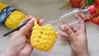 ¡TAN BONITO! y puedes tejer Muchos en una tarde 😍 Mira lo que hice con Botellas Plásticas!. ♻️ by Fani_crochet 23,805 views 12 days ago 26 minutes