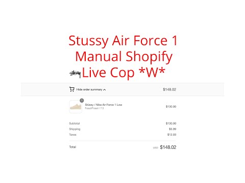 STUSSY NIKE AIR FORCE 1 LOW LIVE COP! *MANUAL W*