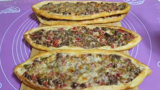 💯 Evde Kuşbaşılı Pide Tarifi 🥩 Taş Fırın Lezzeti Evde Nasıl Yapılır?🔥  Ev Yapımı Kuşbaşılı