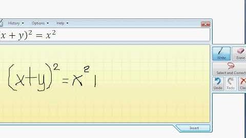 How to use the Math Input Panel on Win7