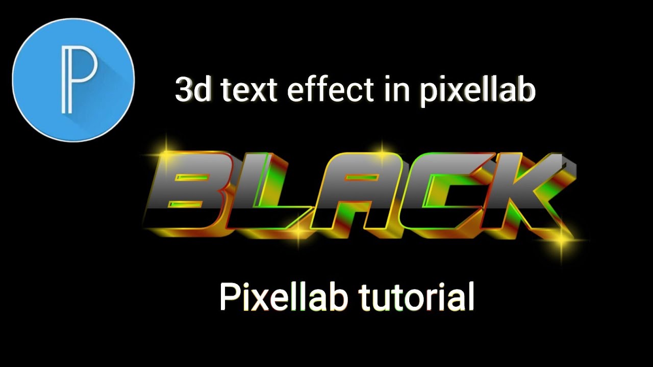 PixelLab BLACK 3D Text Tutorial 😱 | Pro Thumbnail Design