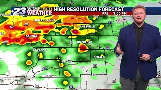 Tracking another round of showers and storms Friday for the stateline