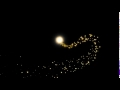Футаж Комета из золотых блесток