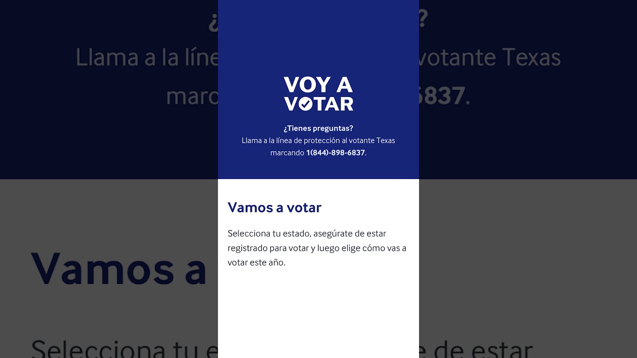 EN TEXAS: 🗳️ Hoy es el último día para registrarte para votar o cambiar tus datos.