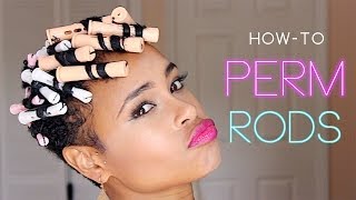 How to: Perm Rods! (TWA tapered natural hair)