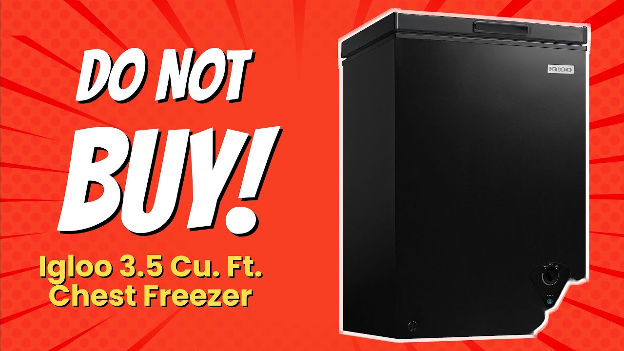 Igloo ICFXX35WH6AD 3.5 Cu.Ft. Chest Freezer With Removable Basket - White, Front Defrost Drain