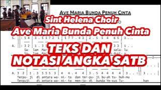 AVE MARIA BUNDA PENUH RAHMAT TEKS DAN NOTASI ANGKA SATB