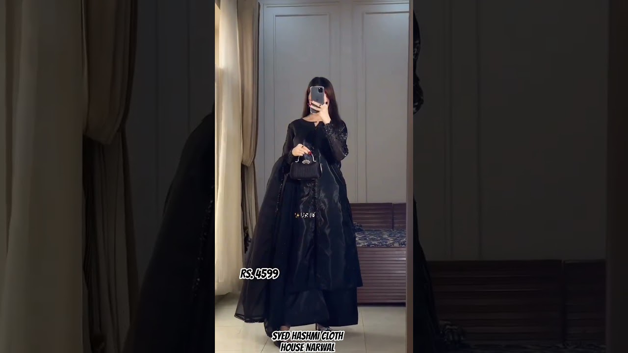 🖤 Elegant Black Party Wear Suit | Classy Evening LookSyed Hashmi Cloth House – Narowal