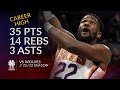 Deandre Ayton 35 pts 14 rebs 3 asts vs Wolves 21/22 season