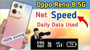 How to show net speed in Oppo reno 8 5g, oppo reno 8 daily data usage, Net Speed