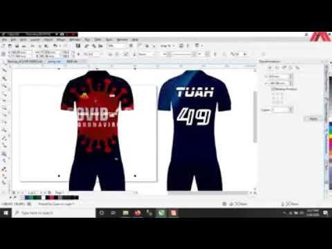  Cara  Membuat  jersey futsal corel  x7  YouTube