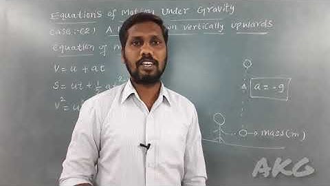 A body thrown vertically upward equation of motion