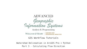AdvGIS | GIS Workflow Tutorial | Part 3