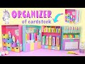 DESKTOP ORGANIZER DIY expandable of CARDSTOCK PAPER 👉 Back to school| aPasos Crafts DIY