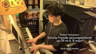 Schöne Fremde op.39 no.6 (accompaniment) B major high voice (Schumann: Liederkreis) Felix Suen