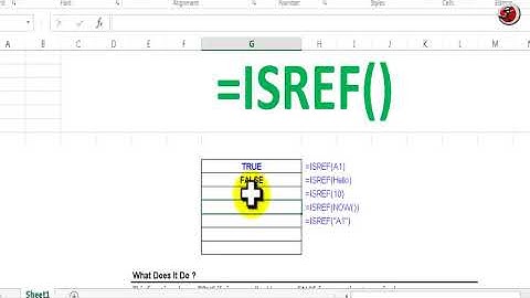 How to use ISREF Formula in Microsoft Excel part 10