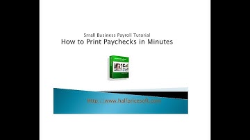 Small Business Payroll   How to Print Paychecks In minutes