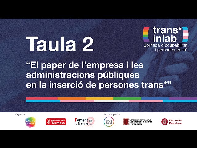 Taula 2: El paper de l'empresa i les administracions públiques en la inserció de persones trans*