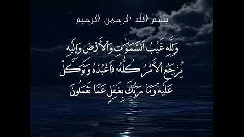 عبد الباسط عبد الصمد .. ولله غيب السموات والأرض .. سورة هود 123