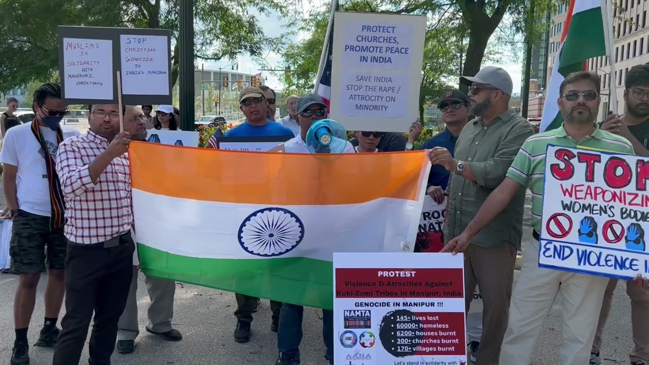 Peaceful Protest in Michigan In Solidarity for Manipur