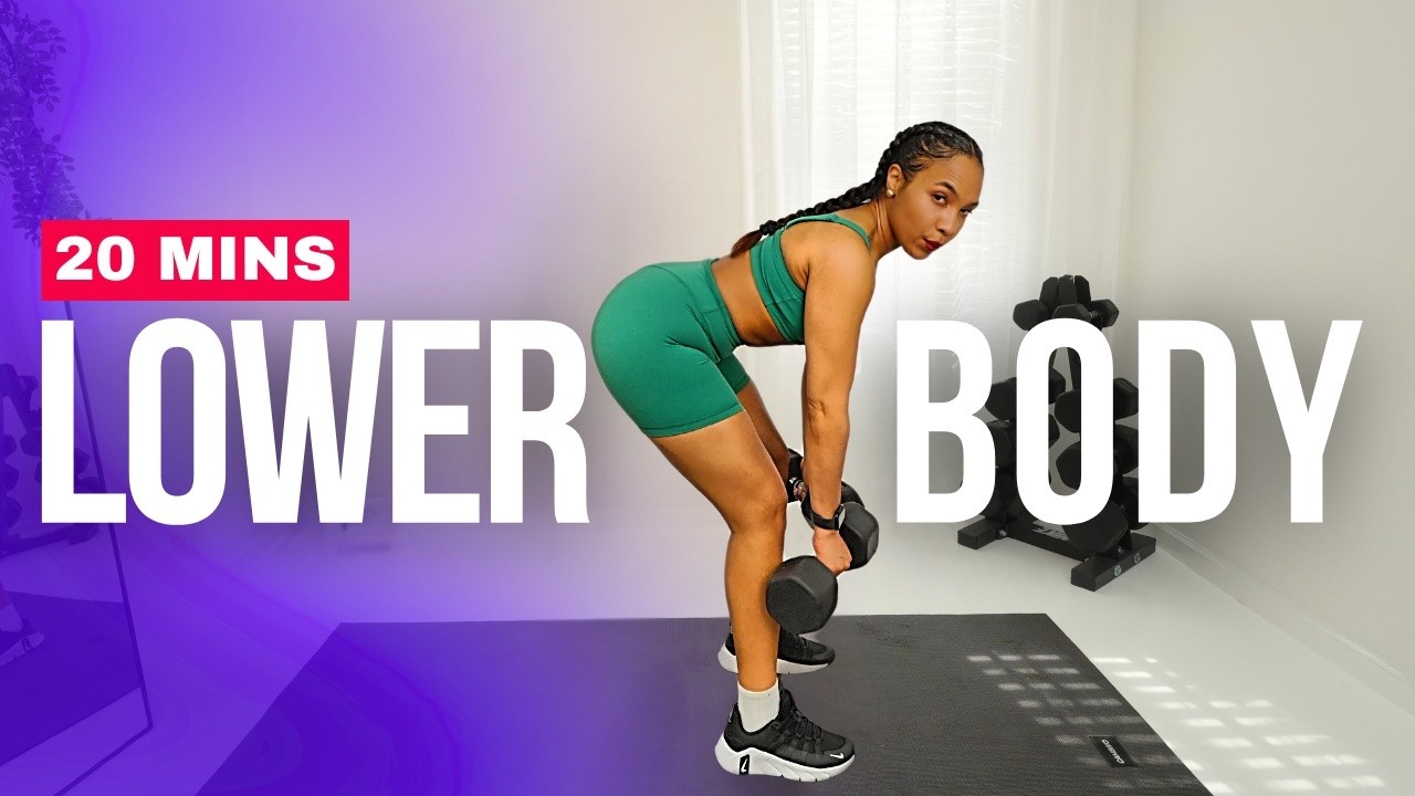 20 Min LOWER BODY Dumbbell Workout (No Jumping) | Sculpt, Tone & Build ...