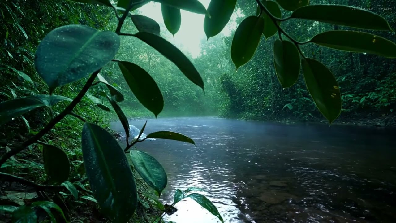 Morning Forest with Soft Birds & Clear Stream | Sleep, Relax, Stress Relief & Focus Study