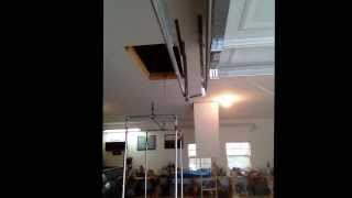 Garage attic lift via YouTube Capture.