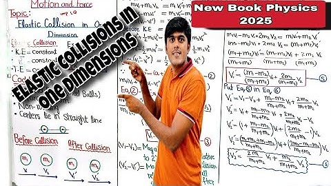 Class 11th New Book Physics 2025||Elastic Collision in One Dimension||Chapter 2||Force and Motion||