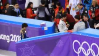 PyeongChang2018 YUzuru Hanyu  FS直前6分間練習